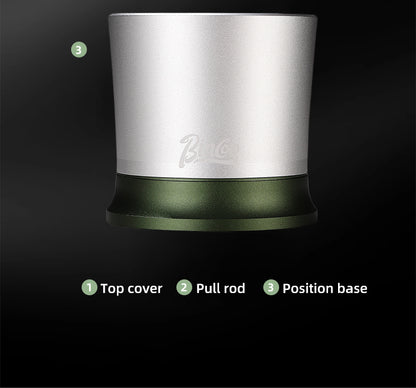 Bincoo Nano Coffee Dosing Cup - 58mm Magnetic Espresso Powder Receiver with Stirring Rod, Anti-Static Aluminum Alloy Grinder Funnel for Portafilter, 3 Colors Available