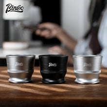 Bincoo Coffee Dosing Cup - Stainless Steel Espresso Grinder Funnel, Anti-Static Coffee Powder Receiver for Portafilter, Compatible with Home Brewing