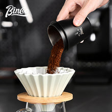 Bincoo 51/58mm Coffee Dosing Cup - Food-Grade Stainless Steel Espresso Powder Receiver, Multi-Use Coffee Porter for Weighing Beans & Catching Grounds, Black