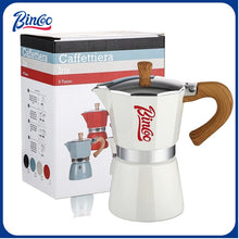 BINCOO Single Valve Moka Pot Home Brewing Coffee Pot Set Electric Stove Moka Pot Set Small Espresso Machine 2Cups/4Cups