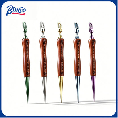 BINCOO Titanium Latte Art Pen Espresso Decorating Needle Professional Coffee Latte Tool Coffee Accessory