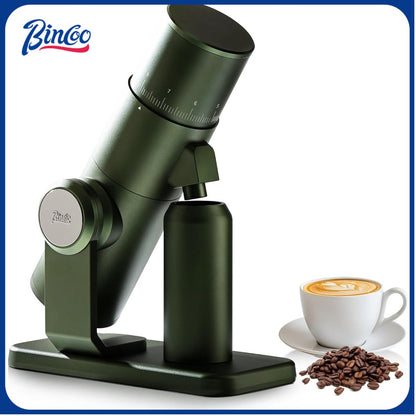 Bincoo DM01 Electric Coffee Grinder Stepless Adjustment Grinding Settings,Stainless Steel Burr Coffee Grinder with Brush and Top Blower for Home Use Pour Over&Espresso