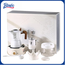 BINCOO Dual Valve Moka Pot Gift Set Small Coffee Maker Set Holiday Birthday Best Gift 2Cups
