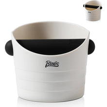 Bincoo Coffee Knock Box 6.8 Inch Shock-Coffee Ground Knock Box 1.2L with Removable Knock Bar and Non-Slip Base,Espresso Accessories Suitable for Home & Bar(White)