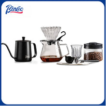 BINCOO Hand-Drip Coffee Set with Manual Grinder | Complete Home Hand-Drip Coffee Filter Set | Coffee Accessories Set