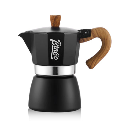 Bincoo Coffee Moka Pot, Single Valve Espresso Maker Brewed Coffee Italian Home Outdoor Kitchen Utensils Barista Accessories