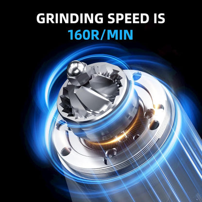 Bincoo DM09 Electric Coffee Grinder with CNC Steel Burr,Stepless Adjustable Settings Coffee Bean Grinder, Compact Design, Quiet Operation – For Espresso,Pour Over,French Press(Green)