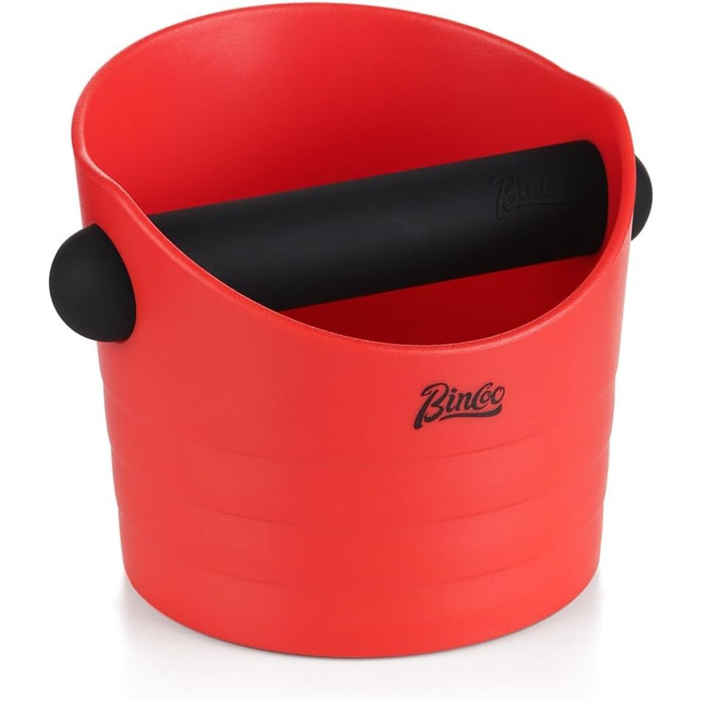 Bincoo Small Coffee Knock Box 4.5 Inch - Espresso Accessories for Coffee Grounds Container - Multifunctional, Suitable for Home & Bar.(White)