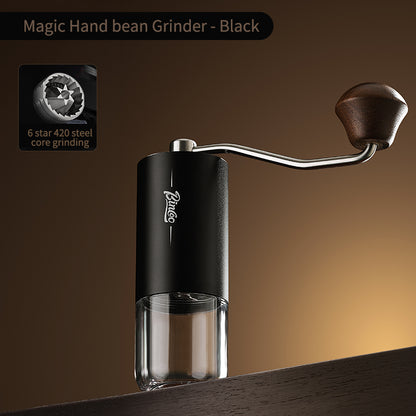 SM04 Portable Manual Coffee Grinder, CNC 420 Steel Six-Star Conical Burr, 16 Adjustable Grind Settings