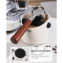 Bincoo Small Coffee Knock Box 4.5 Inch - Espresso Accessories for Coffee Grounds Container - Multifunctional, Suitable for Home & Bar.(White)