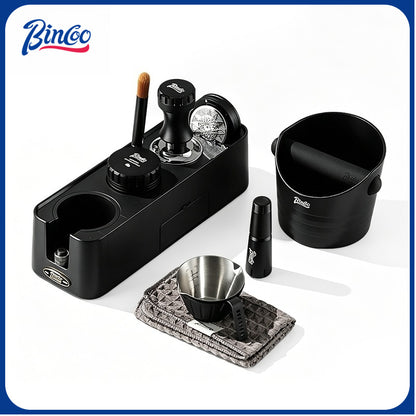 BINCOO Espresso Coffee Tamping Base Set Distribution Tool & Tamper 3-Piece Kit Full Set of Espresso Machine Storage Tools 51MM/58MM