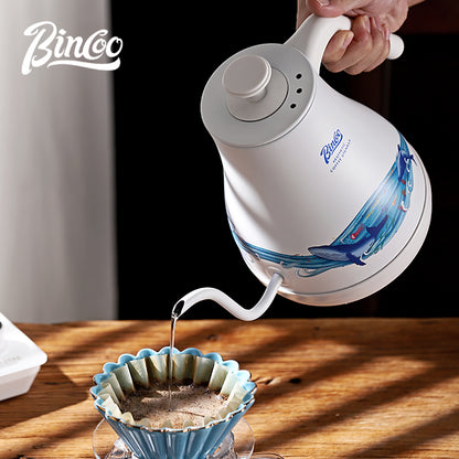 Bincoo E1K 1000ML Temperature Control Gooseneck Kettle, Electric Pour Over Coffee Kettle, Stainless Steel Fast Heating Water Kettle for Home Barista Brewing