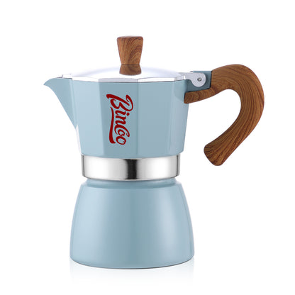 Bincoo Espresso Maker Stovetop, Moka Pot 6 Cups, Espresso Pot Classic Italian Coffee Maker,Single Safety Valve (White, 6 Cup)