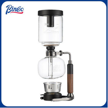 BINCOO Siphon Coffee Pot Home Manual Coffee Maker Coffee Appliances for Home and Office 3 Cups/5 Cups