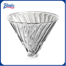 Bincoo Coffee Filter Cup Glass Filter Cup V60 Filter Hnad brewed Funnel Coffee Utensil