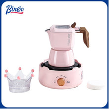 BINCOO Pink Double Valve Moka Pot Espresso Extraction Small Coffee Machine Home Coffee Moka Pot Coffee Utensils 2Cups