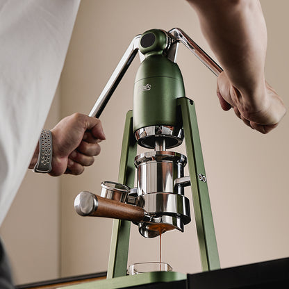 Bincoo Manual Espresso Maker Set - Hand Press Espresso Machine – 12Bar Pressure Profiling, Dual-Lever Manual Coffee Maker with Pre-Infusion, Portable for Custom Espresso Shots, Stainless Steel
