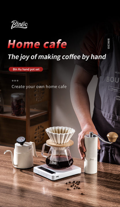 Bincoo Ceramic Pour Over Coffee Maker Set 400ml Glass Carafe with 50pcs Filter Papers