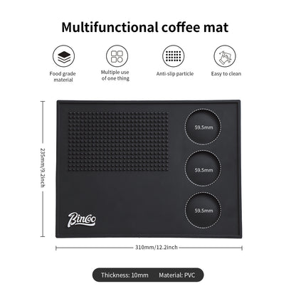 Espresso Tamping Mat - Thick Silicone Tamper Mat Coffee Bar Mat, Non-slip Coffee Tamper Holder Pad for Baristas Home