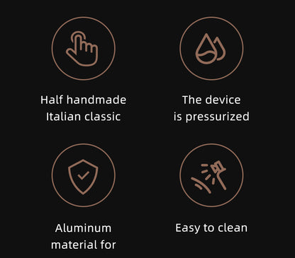 Bincoo Double Valve Moka Pot - High Pressure Stovetop Espresso Maker with Rich Crema, Food-Grade Aluminum, Italian Style Coffee Pot with Transparent Lid for Home Brewing