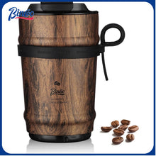 Bincoo GYKF1908 11oz Travel Coffee Mug Tumbler with Flip Lid-316 Stainless Steel Vacuum Coffee Cup with Ceramic Liner for Hot and Cold,Portable Insulation Mug with Rope for Ootdoor Home