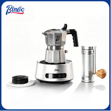 BINCOO Nebula Extractor 316 Stainless Steel Moka Pot with Built-in Filter Basket Coffee Extraction Pot Espresso Coffee Maker Set 2Cups