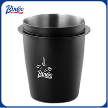 Bincoo 51/58mm Coffee Dosing Cup - Food-Grade Stainless Steel Espresso Powder Receiver, Multi-Use Coffee Porter for Weighing Beans & Catching Grounds, Black