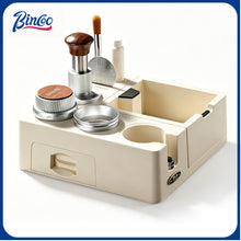 BINCOO Tamper Base with Knock Box Constant-Force Tamper & Distributor Set Portafilter Tamping Stand Complete Coffee Storage Tools 51MM/58MM
