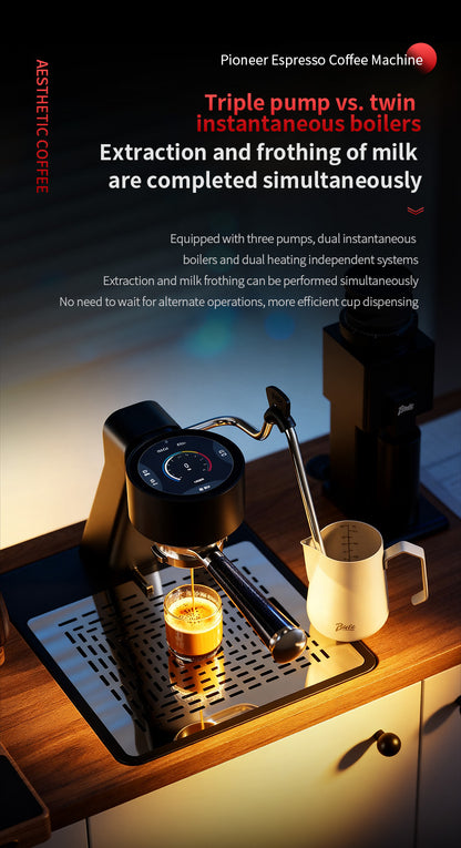 Bincoo S2 Pro Trailblazer Smart Espresso Machine | Touch Screen & Bluetooth App Dual Control Dual Boiler Coffee Brewer