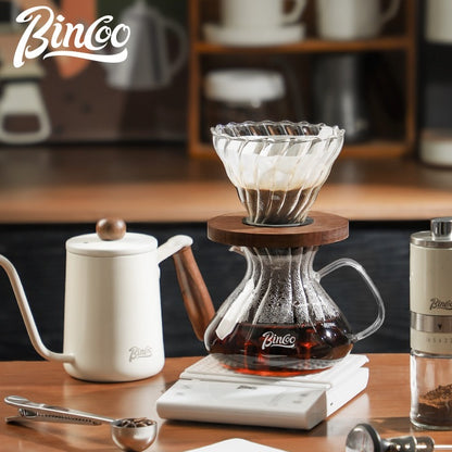 Bincoo 650ml Pour Over Coffee Maker Coffee Dripper Set Hand-brewed Coffee Pot Glass Sharing Pot Filter Cup