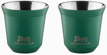 Bincoo Stainless Steel Espresso Shot Cups,2 Pack Stackable Double Wall Insulated Demitasse Cups Espresso Cup,Set of 2