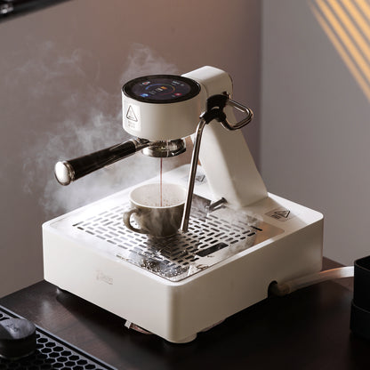 Bincoo Espresso Machine with Touch Screen | 15‑Bar Extraction, Milk Steam Wand, Compact Semi‑Automatic Coffee Maker for Home Barista