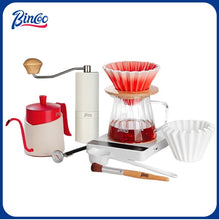 BINCOO Ceramic Filter Cup Hand Brewed Coffee Pot Home Set Portable Outdoor Drip Filter Americano Coffee Sharing Pot