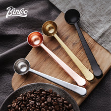 Bincoo Coffee Spoon with Clip 304 Stainless Steel Milk Coffee Powder Ice-cream Scoop Tea Coffee Measuring Spoon Kitchen Supply Powder Measuring Tools