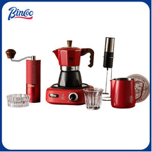 BINCOO Double Valve Moka Pot Coffee Maker with Electric Stove Home Espresso Pot Outdoor Mini Coffee Pot 2 Cups