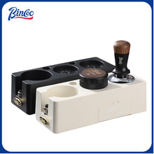 BINCOO Coffee Press Base Coffee Powder Hammer Cloth Powder Dispenser 3 Piece Set Coffee Machine Handle Storage Base Coffee Utensils 51MM/58MM