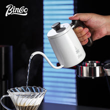Bincoo Gooseneck Pour Over Coffee Kettle - Stainless Steel Hand Drip Pot with Wooden Handle, Precise Water Control Spout for Home Brewing