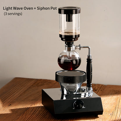 Bincoo 400W Adjustable Infrared Light Wave Coffee Burner, Halogen Siphon Coffee Pot Heater with Knob Temperature Control, Home Barista & Cafe Use