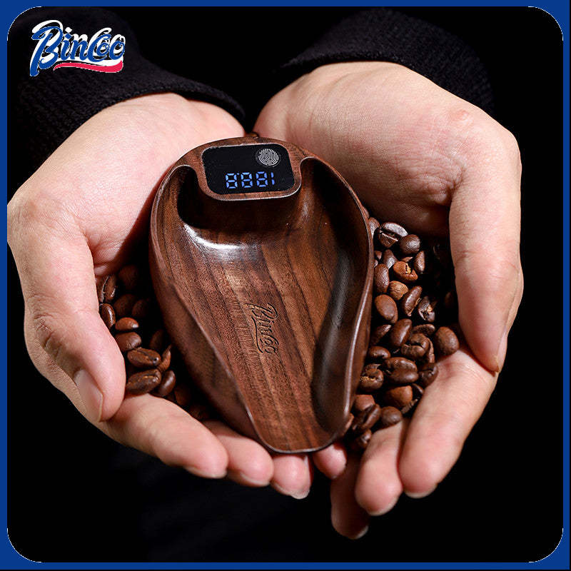 Bincoo Bean Dish Bean Scale Coffee Electronic Scale Walnut  Bean Plate Italian Coffee Bean Weighing Plate