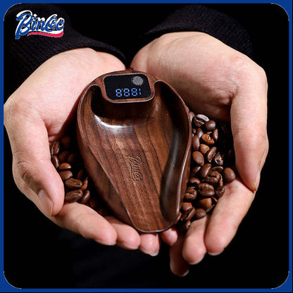 Bincoo Bean Dish Bean Scale Coffee Electronic Scale Walnut  Bean Plate Italian Coffee Bean Weighing Plate