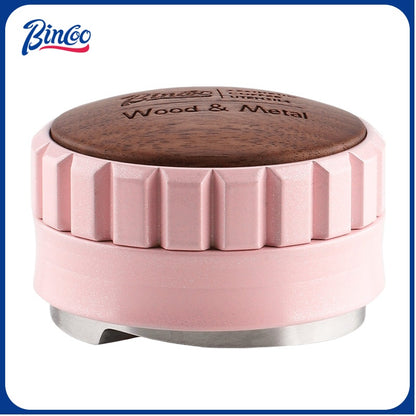 BINCOO Pink Coffee Cloth Powder Dispenser Set Italian Powder Press Hammer Coffee Machine Handle Filling Base Coffee Utensils 51MM/58MM