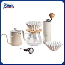 Bincoo Ceramic Pour Over Coffee Maker Set 400ml Glass Carafe with 50pcs Filter Papers