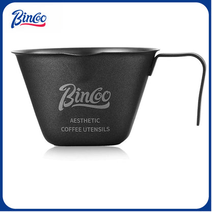 BINCOO Espresso Measuring Cup 304 Stainless Steel Ounce Cup Extraction Cup with Scale Milk Cup 100ML