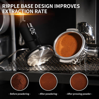 Bincoo Espresso Coffee Tamper 51mm,30lb Spring-Loaded Calibrated Tamper-Stainless Steel Base Espresso Coffee Tamper for Barista Home Coffee Espresso Accessories (Black, 51mm)