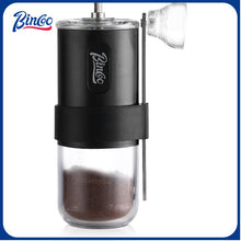 Bincoo GYKF1936 Portable Manual Coffee Bean Grinder with Conical Ceramic Burr, Foldable Coffee Grinder for Outdoor Traveling Camping, Adjustable Coarseness (Pink)