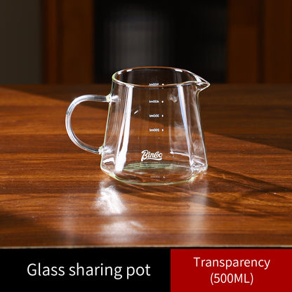 Bincoo 500ml 700ml Coffee Servers Maker Glass Coffee Sharing Pot for Drip Manual Pour over Coffee Pot for Home/Office/Café