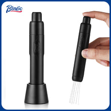 Bincoo GYKF1842 WDT Espresso Distribution Tool - Magnetic Espresso Stirrer Tool with Stainless Steel Retractable Needles, Coffee Needle Distribution Stirrer for Barista, with Extra 6 Needles (Black)