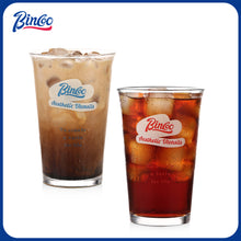 Bincoo Glass Iced Coffee Cups Set of 2 - Drinking Glasses Set 380ML, Clear Heavy Base Tall Beer Glasses, Water Glasses, Bar Glass, Wine, Juice, Iced Tea