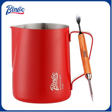 BINCOO Coffee Latte Art Jar Pointed Pull Flower Cup Milk Foam Cup Stainless Steel Coffee Pot 350ML/600ML