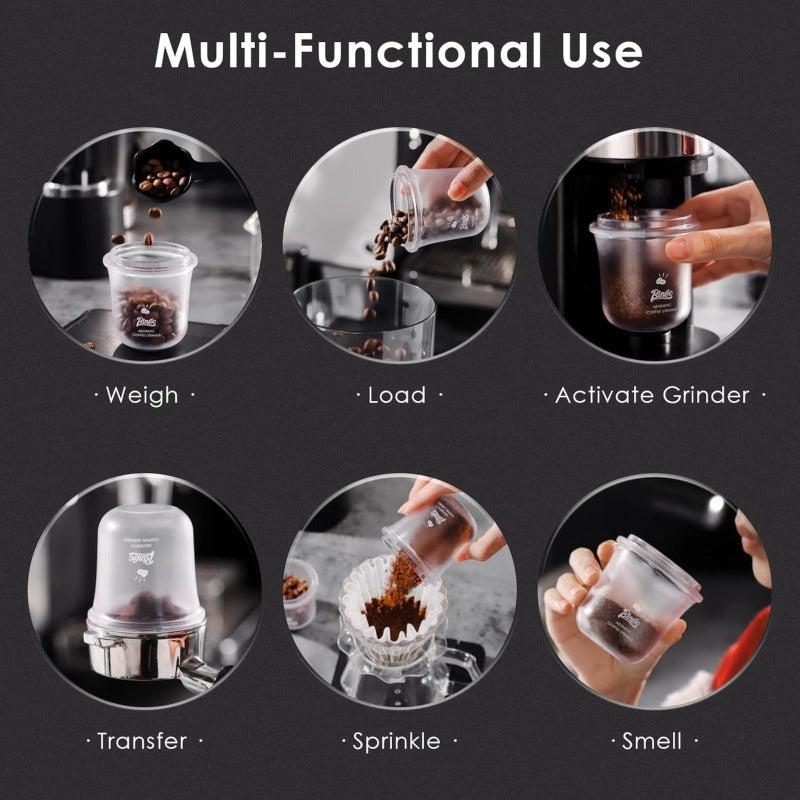 Bincoo Espresso Coffee Dosing Cups Compatible with 58mm Portafilters - Food-Grade Plastic,Multi-Use Espresso Coffee Dosing Cup for Weighing,Dosing,and Aroma,Compatible with Espresso Machines